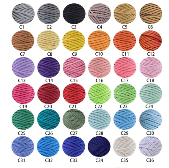Color options for woven thread in DIY Letter Name Seaside Vacation Style Straw Handbag.