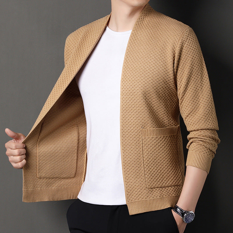 Men's Knitted Cardigan Sweater Coat