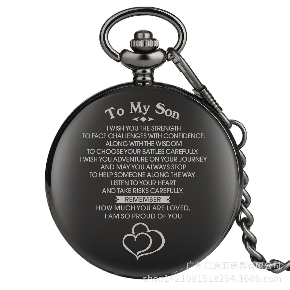 Lettering Commemorative Hot Sale Quartz Pocket Watch