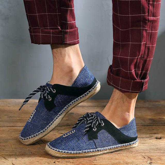 New spring and summer espadrilles comfortable lazy flat casual men's shoes women's shoes life home travel canvas shoes