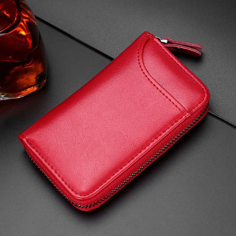 Leather Key Case Multifunctional Car Zipper 