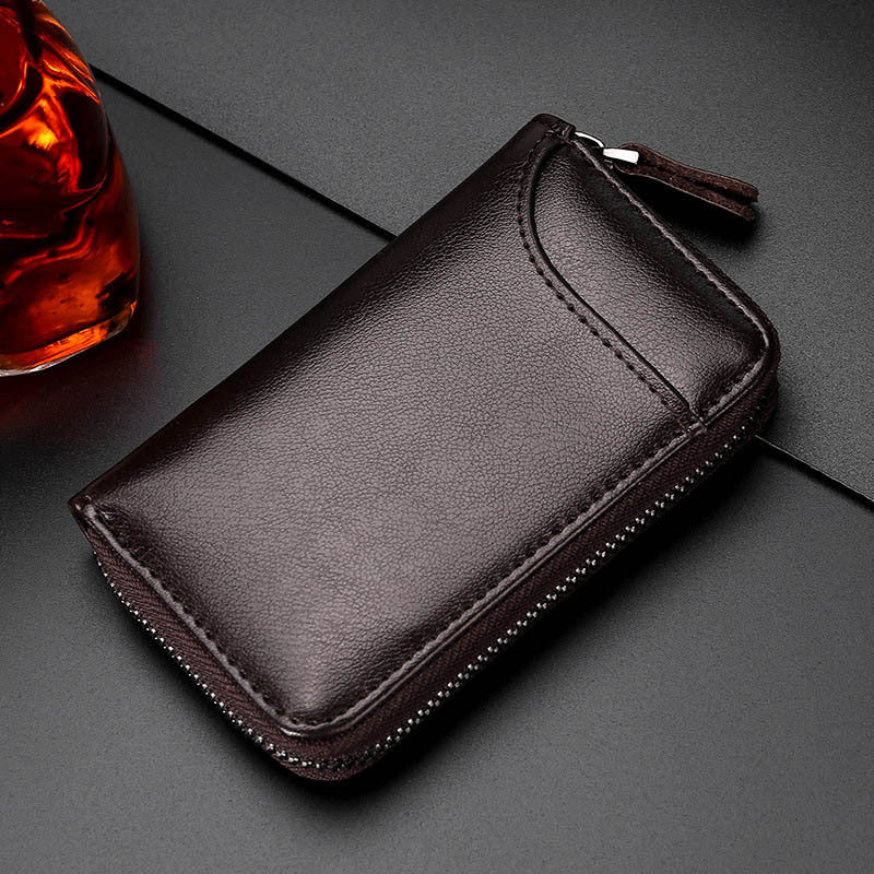 Leather Key Case Multifunctional Car Zipper 