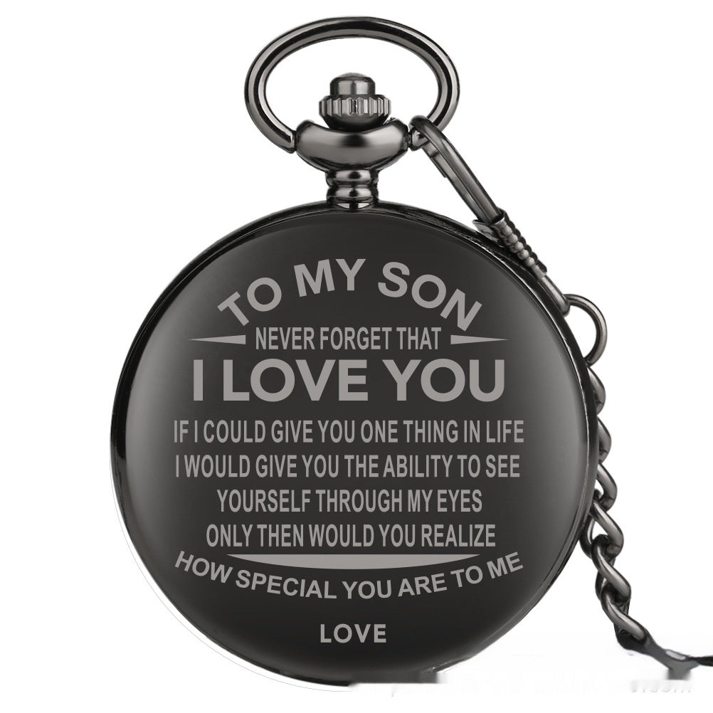 Lettering Commemorative Hot Sale Quartz Pocket Watch