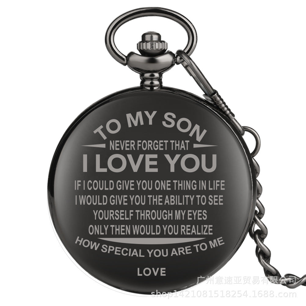 Lettering Commemorative Hot Sale Quartz Pocket Watch