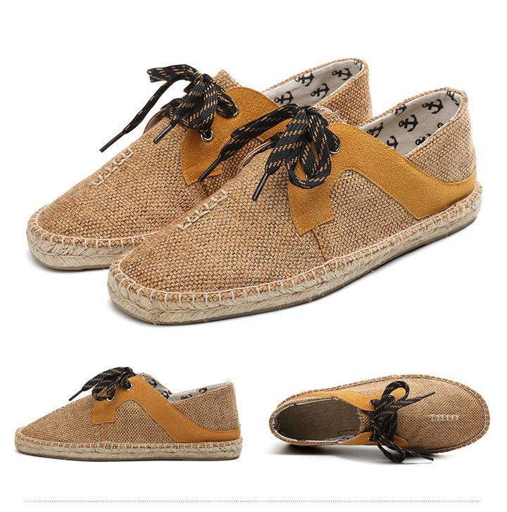 New spring and summer espadrilles comfortable lazy flat casual men's shoes women's shoes life home travel canvas shoes