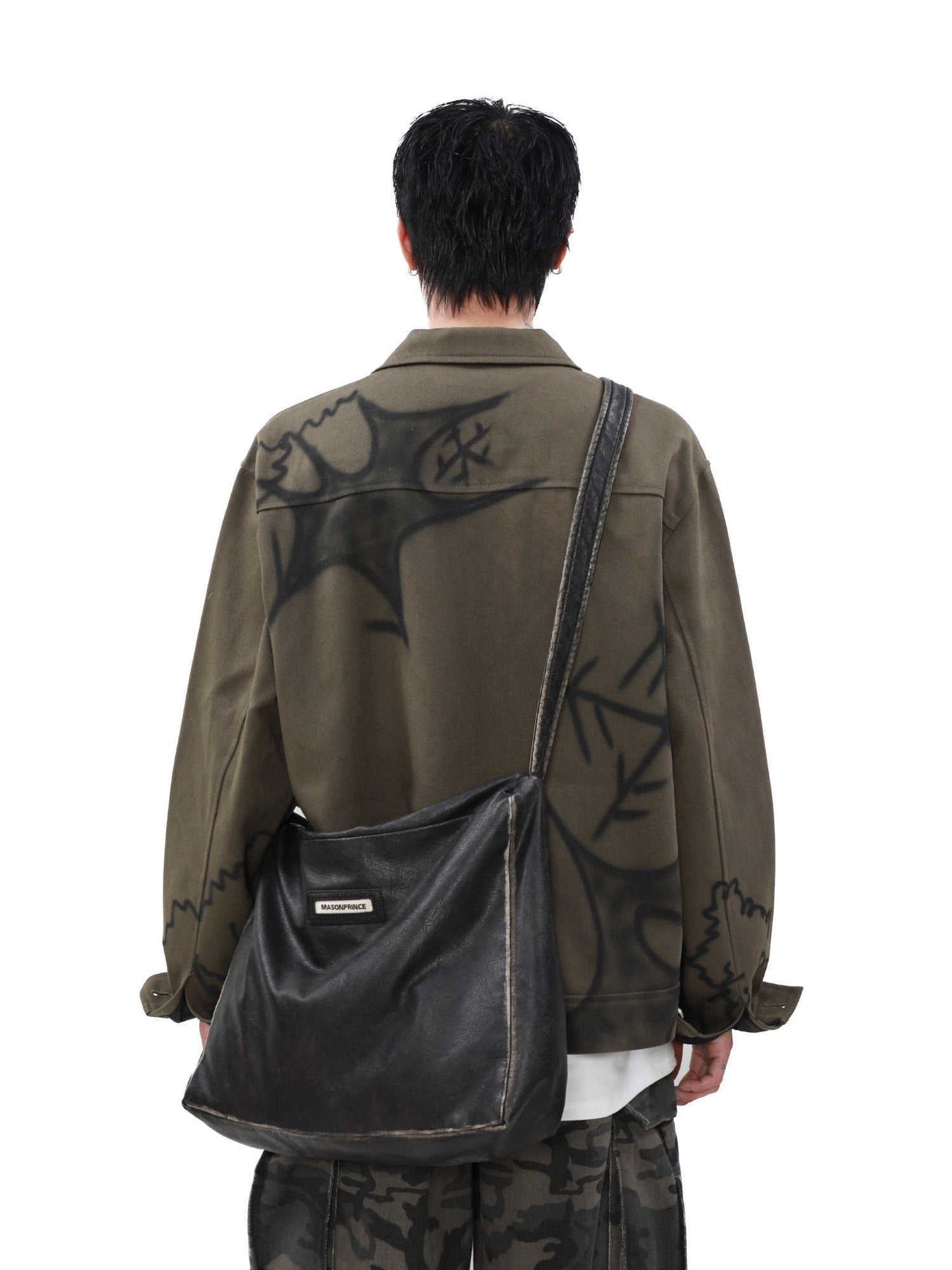 Street Graffiti Workwear Spring And Autumn Couple Zipper Jacket Men