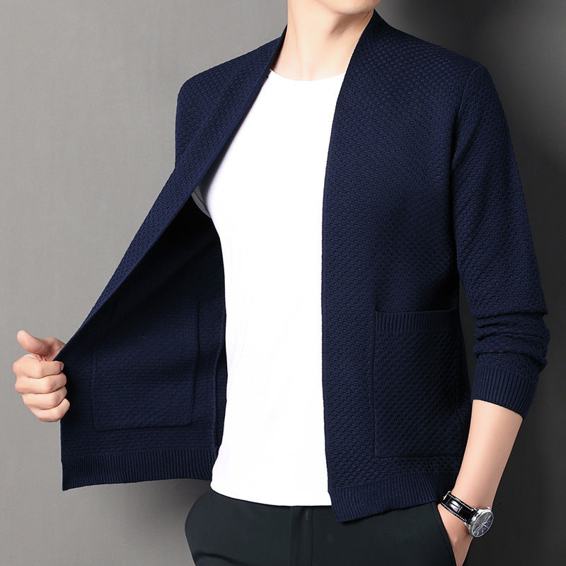 Men's Knitted Cardigan Sweater Coat