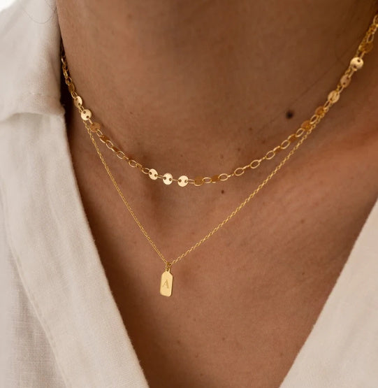 Ladies' Multi-layered Initial Necklace