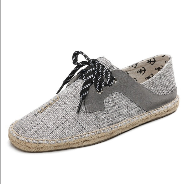 New spring and summer espadrilles comfortable lazy flat casual men's shoes women's shoes life home travel canvas shoes
