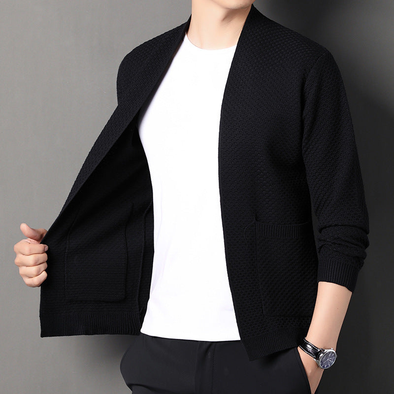Men's Knitted Cardigan Sweater Coat