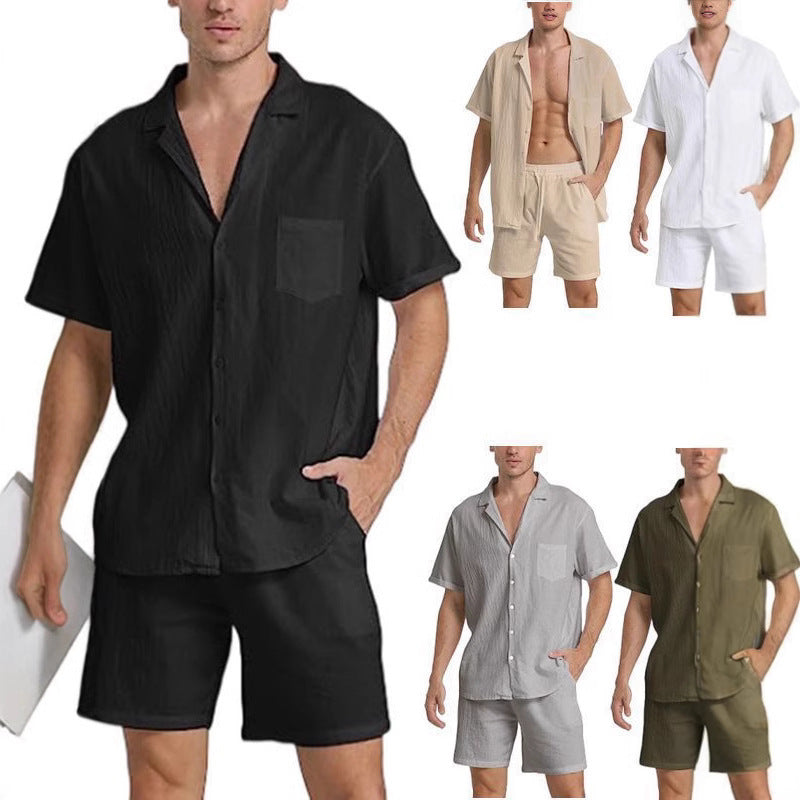Men's Summer Sports Short-sleeved Shorts Suit @billsdeals.store