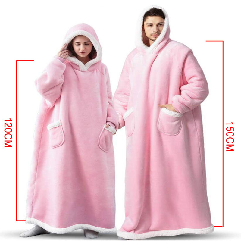 Winter TV Hoodie Blanket Winter Warm Home Clothes Women Men Oversized.