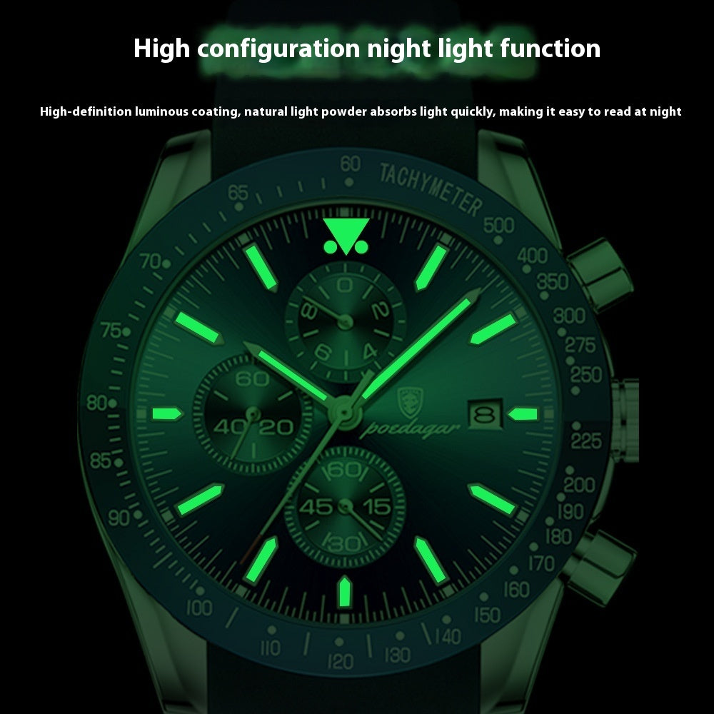 Multifunctional Waterproof Luminous Men's Watch