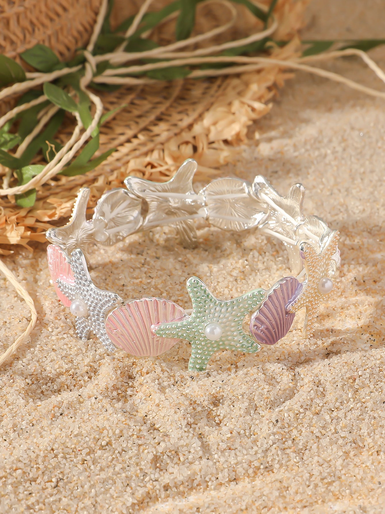 Beach Vacation Style Starfish Shell Bracelet