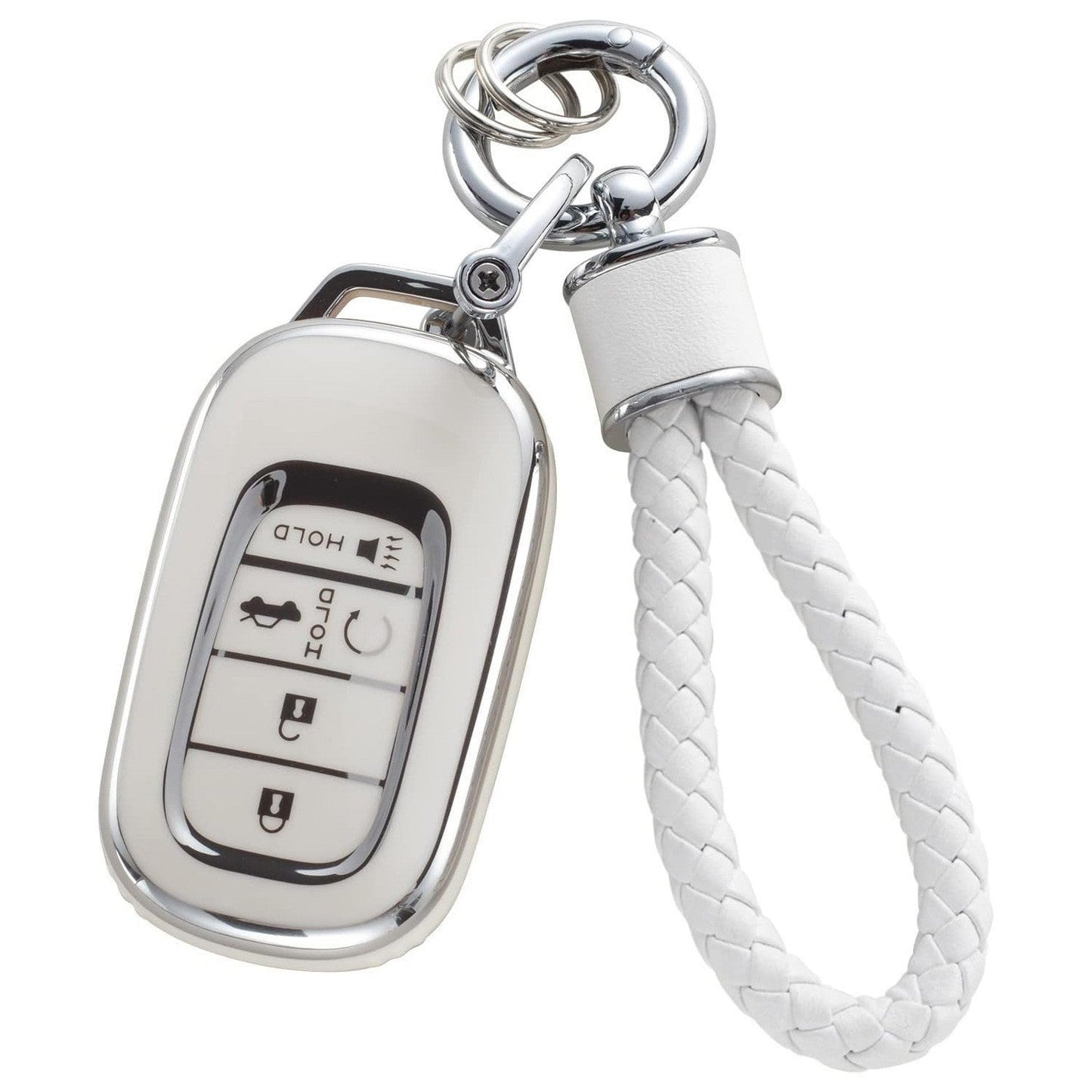 Silver Edge Car Key Cover Cover Matching Car Key Chain Pendant