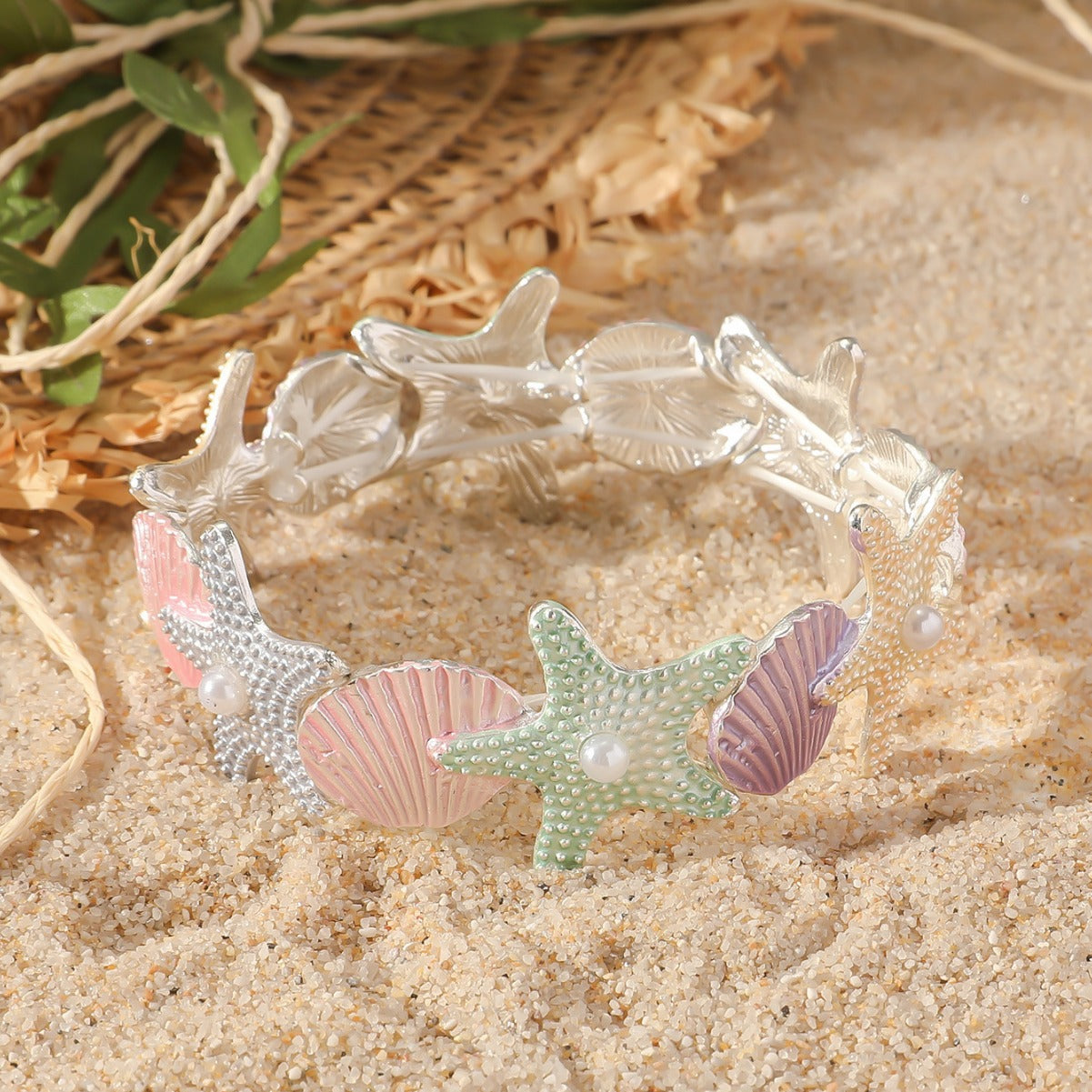 Beach Vacation Style Starfish Shell Bracelet