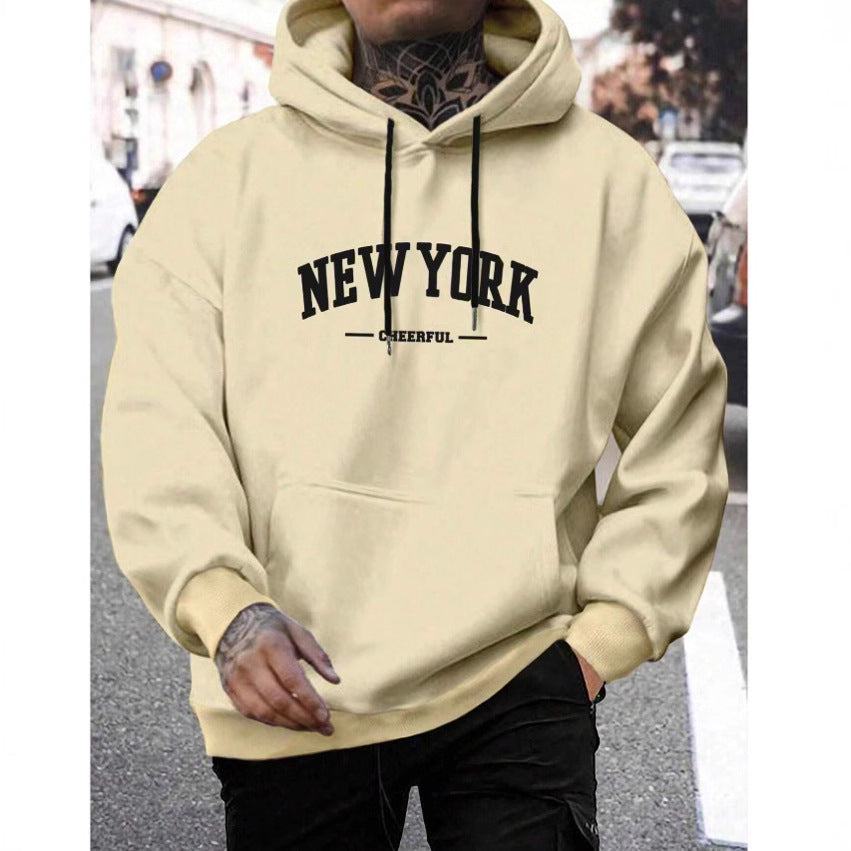 Men's Casual American-style Retro Loose Hooded Sweater