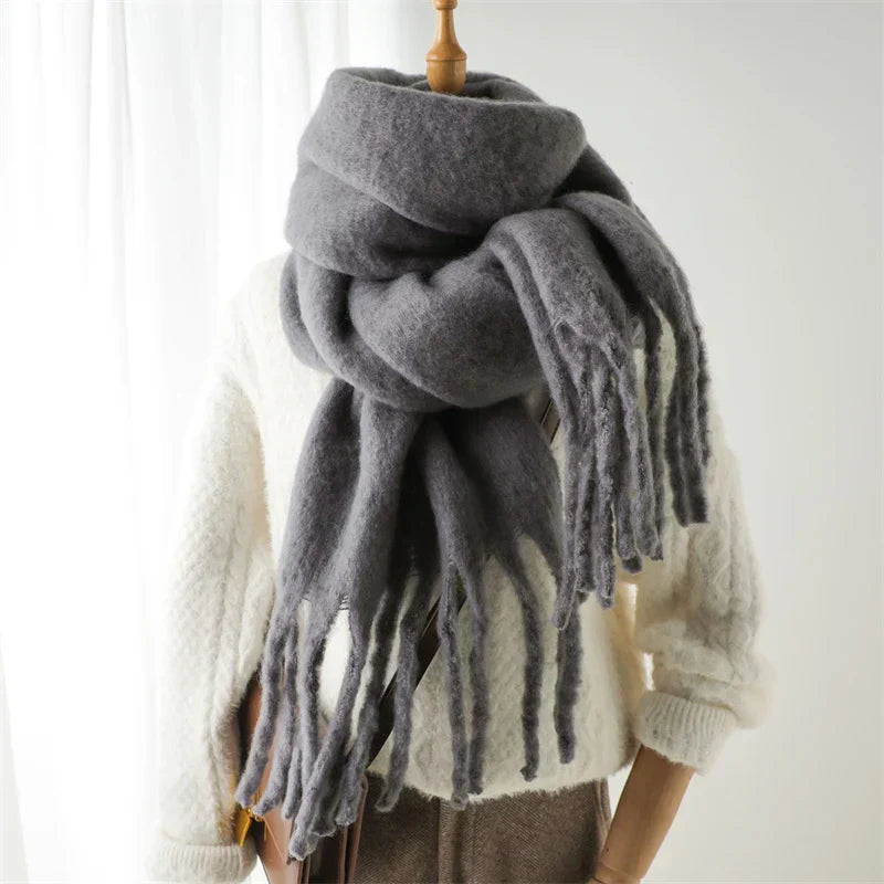 Winter scarf for women cashmere warm pashmina blanket wraps female....