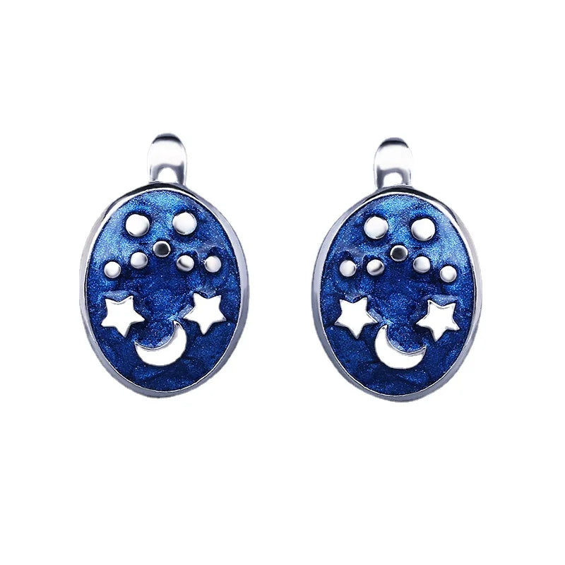 Fashion Jewelry Set for Women Moon Star Earrings Ring Set Creative