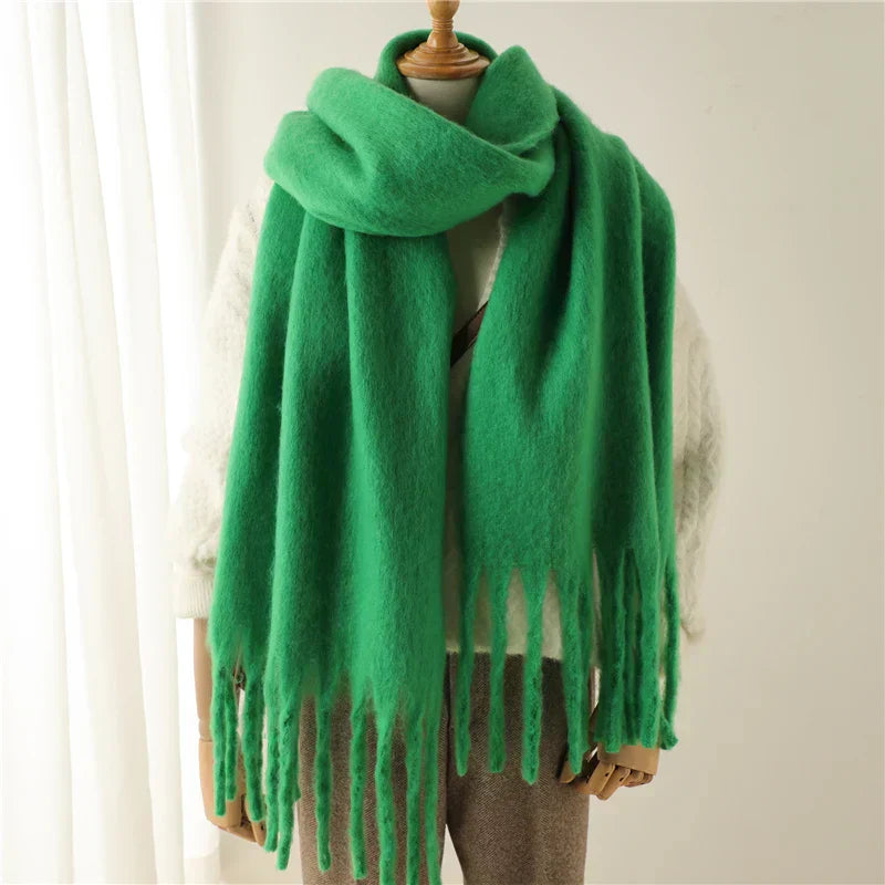 Winter scarf for women cashmere warm pashmina blanket wraps female....