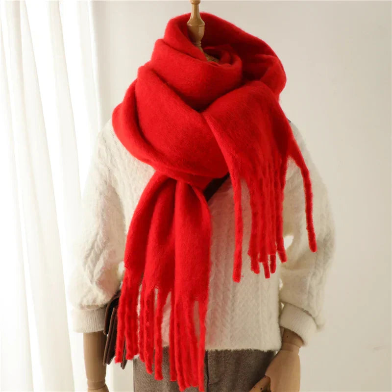 Winter scarf for women cashmere warm pashmina blanket wraps female....