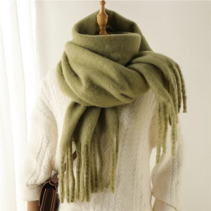 Winter scarf for women cashmere warm pashmina blanket wraps female....