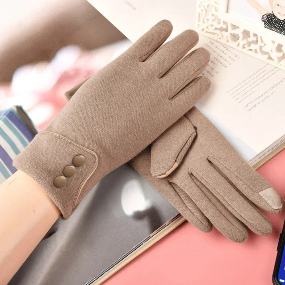 New Winter Warm Gloves Women Touch Screen Fleece Lined Thermal Mittens