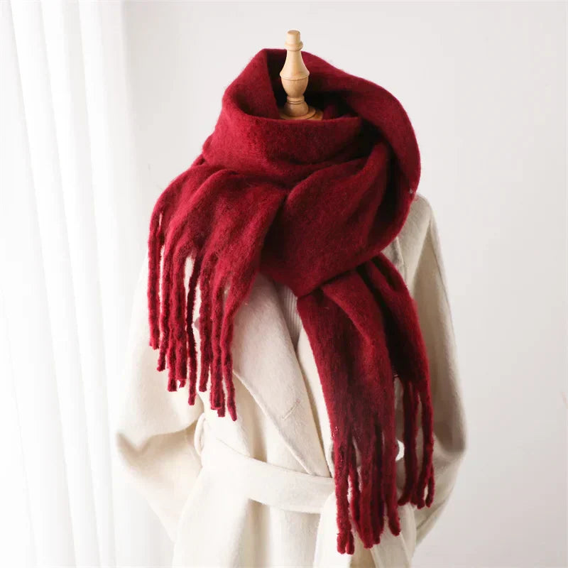 Winter scarf for women cashmere warm pashmina blanket wraps female....