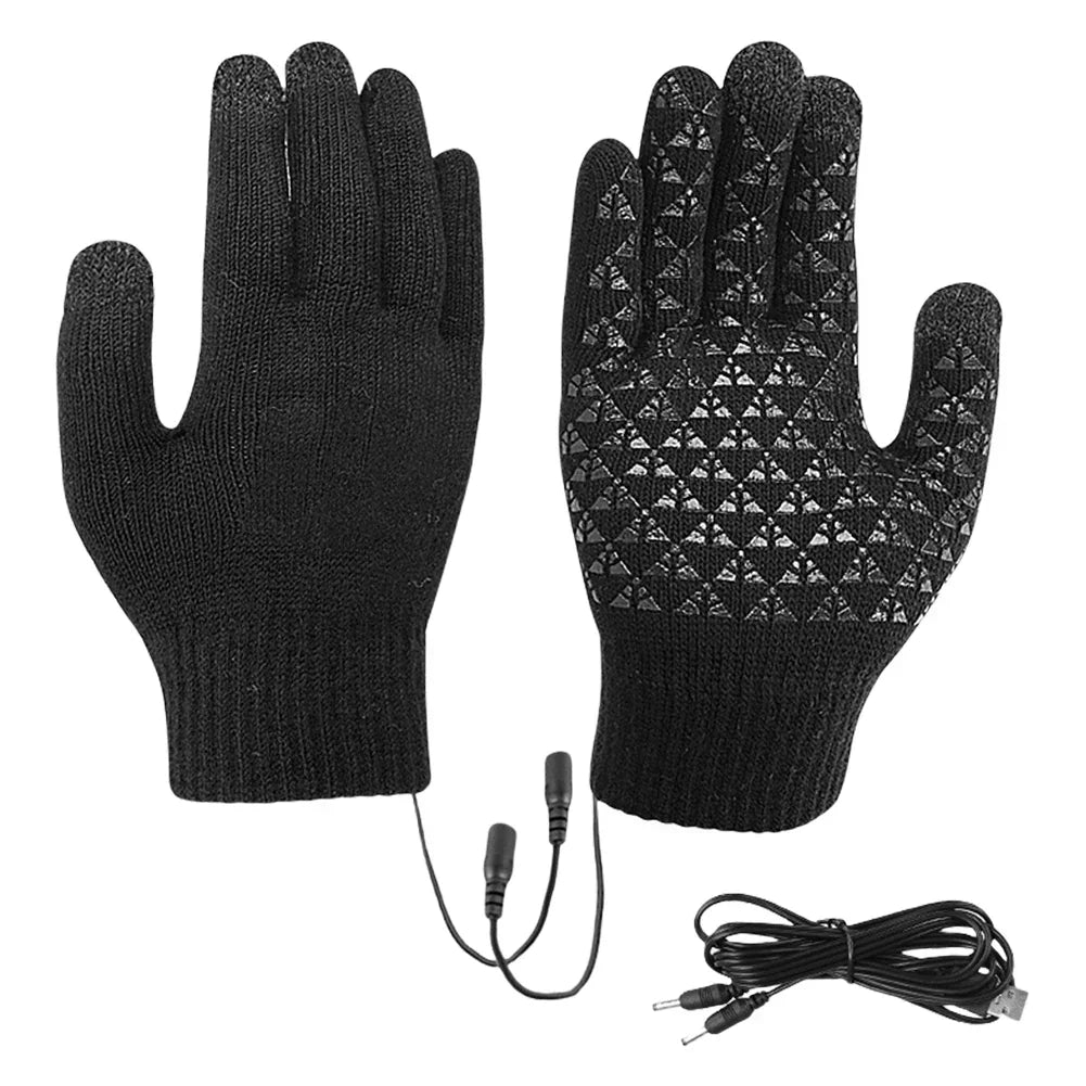 Electric Heated Gloves Winter Warm Skiing Snowboarding Glove USB Touch