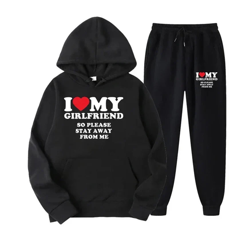 Men's Tracksuits I love my boyfriend couple set ...