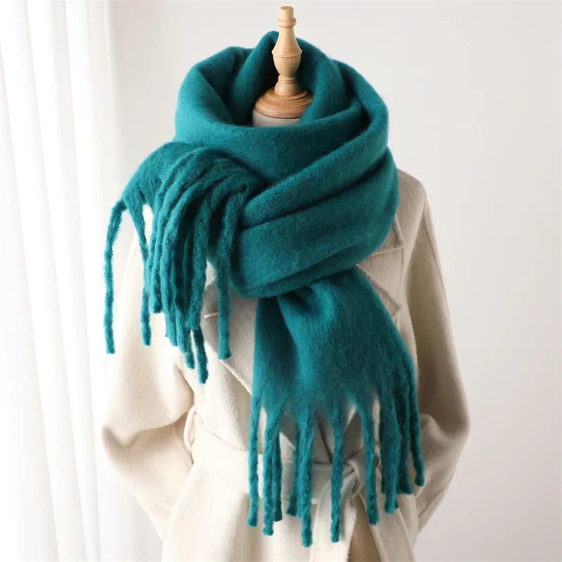 Winter scarf for women cashmere warm pashmina blanket wraps female....