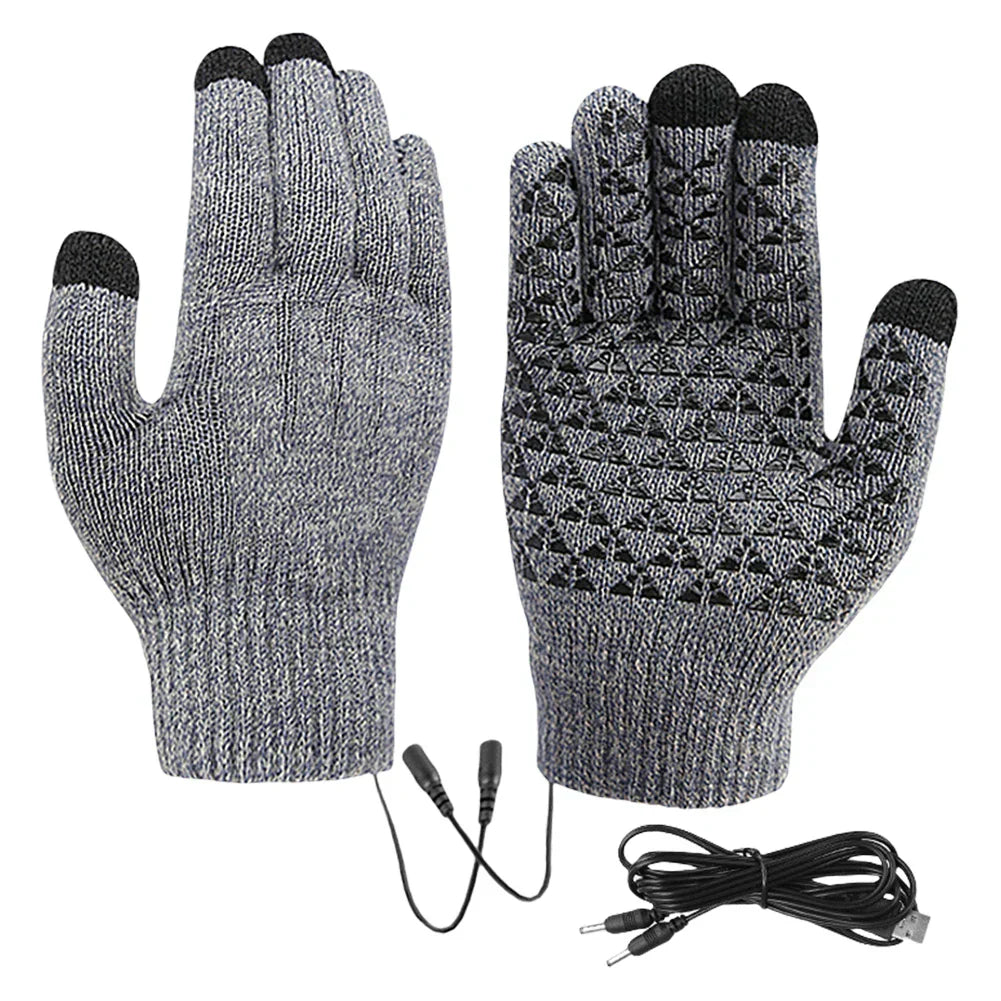 Electric Heated Gloves Winter Warm Skiing Snowboarding Glove USB Touch