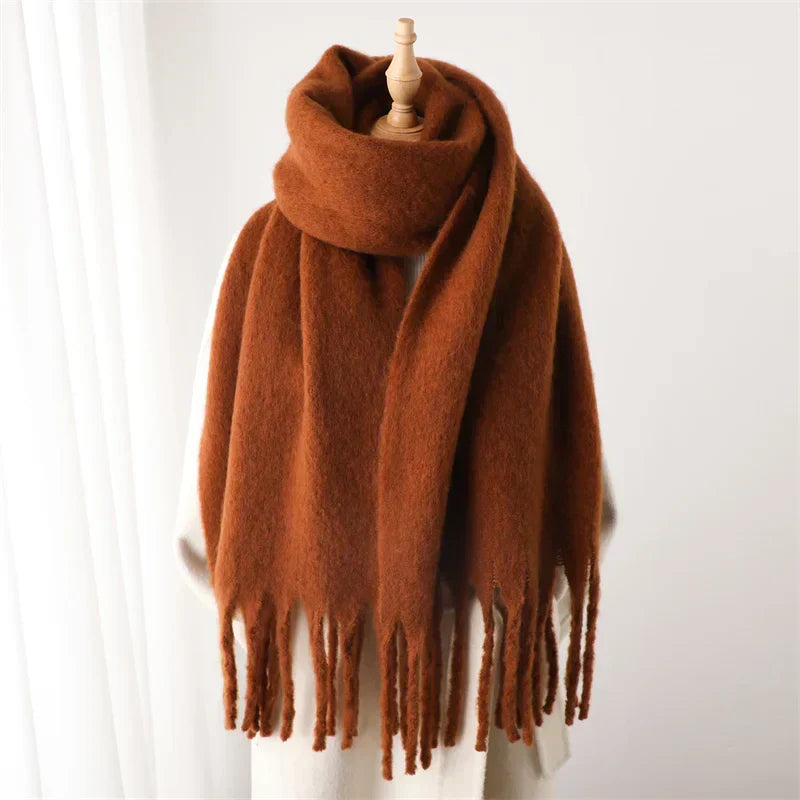 Winter scarf for women cashmere warm pashmina blanket wraps female....