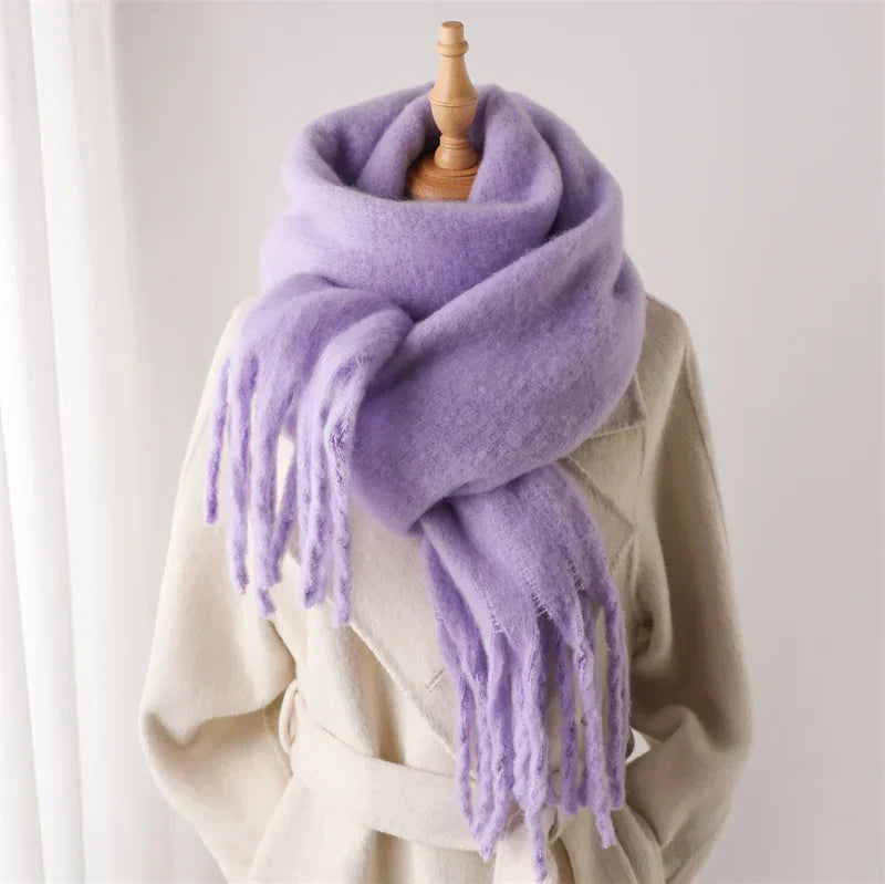 Winter scarf for women cashmere warm pashmina blanket wraps female....