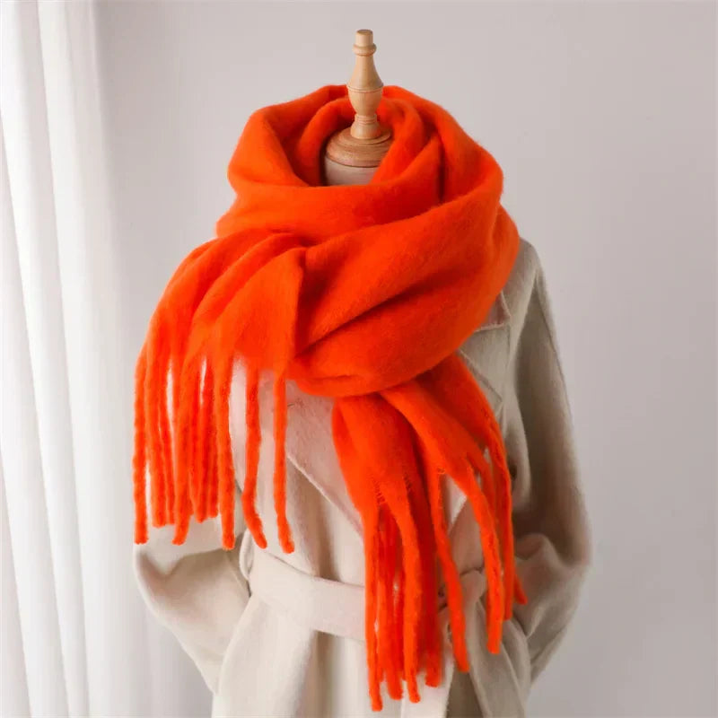 Winter scarf for women cashmere warm pashmina blanket wraps female....