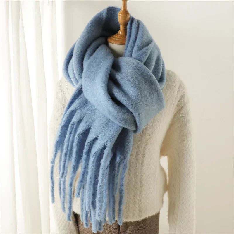 Winter scarf for women cashmere warm pashmina blanket wraps female....