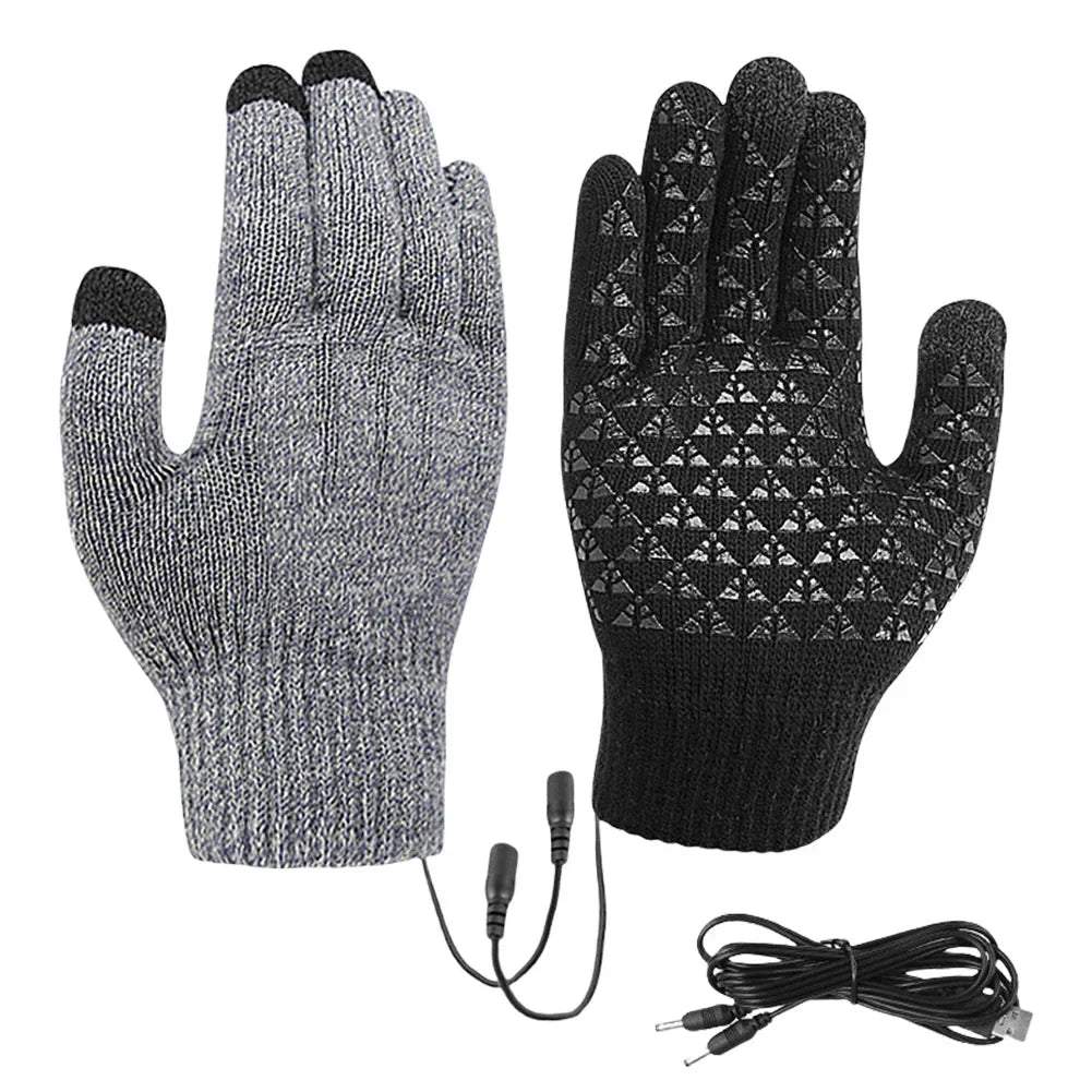 Electric Heated Gloves Winter Warm Skiing Snowboarding Glove USB Touch