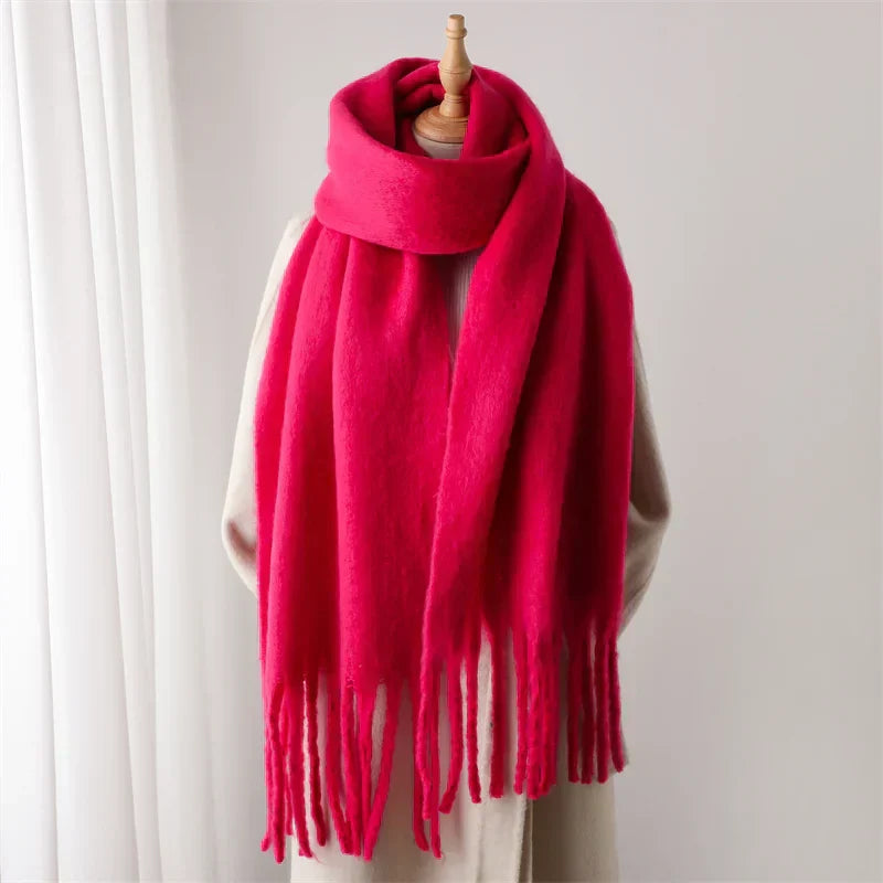 Winter scarf for women cashmere warm pashmina blanket wraps female....