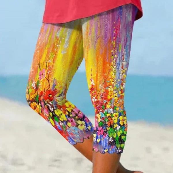 Women Can Wear Outside Casual Leggings Fifth Pants Oil Painting..Product information:Thickness: thinPattern: 3D effectFabric name: milk SilkColor: C314-JA41500A01,C314-JA40870A01,C314-JA40205A15,C314-JA40205A13Elastic force: mediuBills DealsBills DealsWomen Can Wear Outside Casual Leggings Fifth Pants Oil Painting