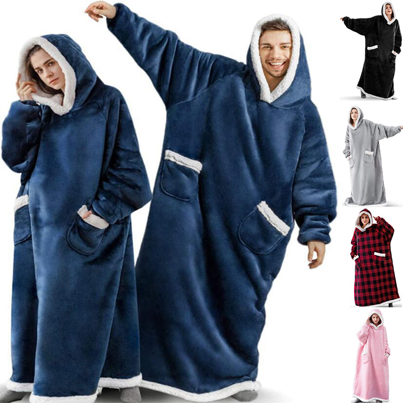 Winter TV Hoodie Blanket Winter Warm Home Clothes Women Men Oversized.