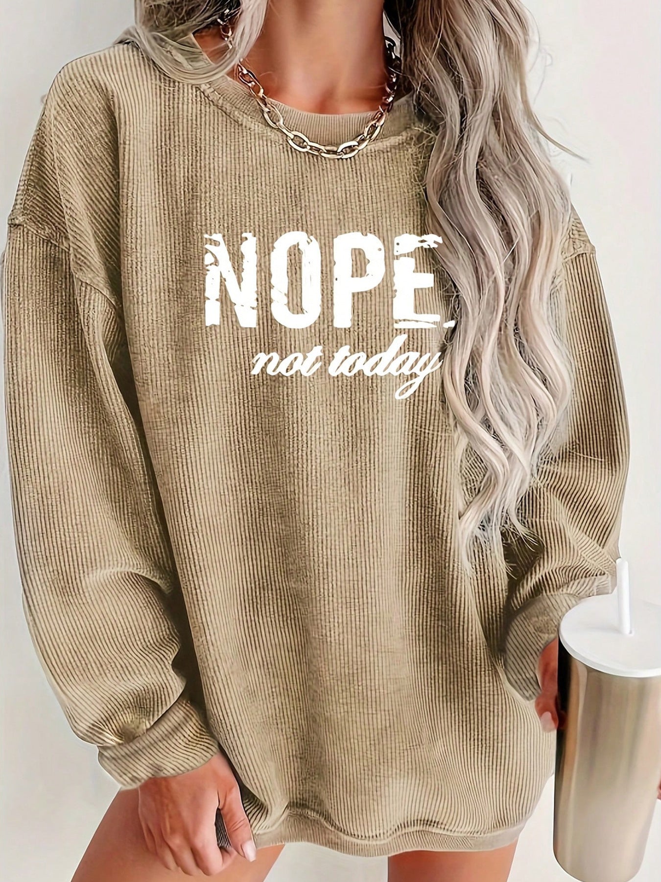 European American Fashion Floral Print Loose Version Long Sleeve T-s