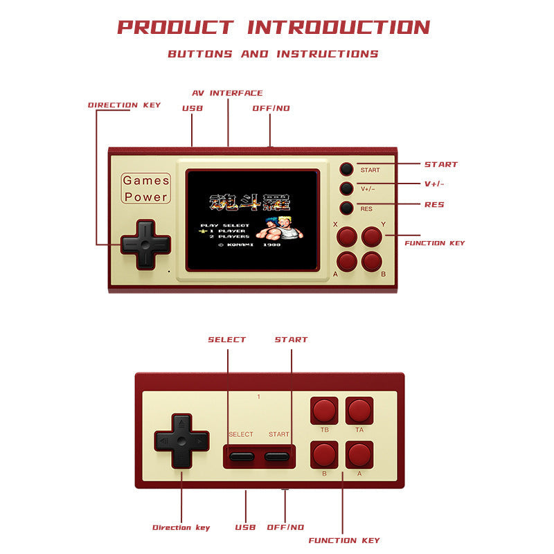 Handheld Game Console K30 Retro Nostalgic Arcade Two-player Battle